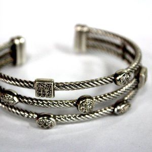 3 Row Confetti Ice Cuff Bracelet